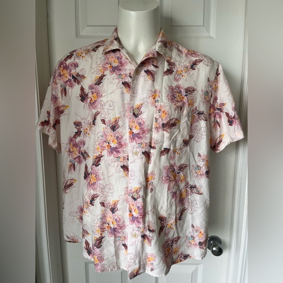 Mens Corridor New York Novella Floral Vacation Shirt XL - Picture 5 of 13